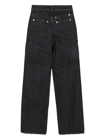 Mid-Rise Wide-Leg Jeans