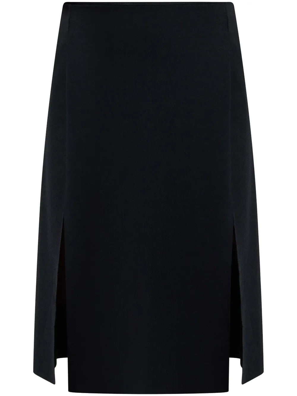 Front-Slit Knitted Skirt