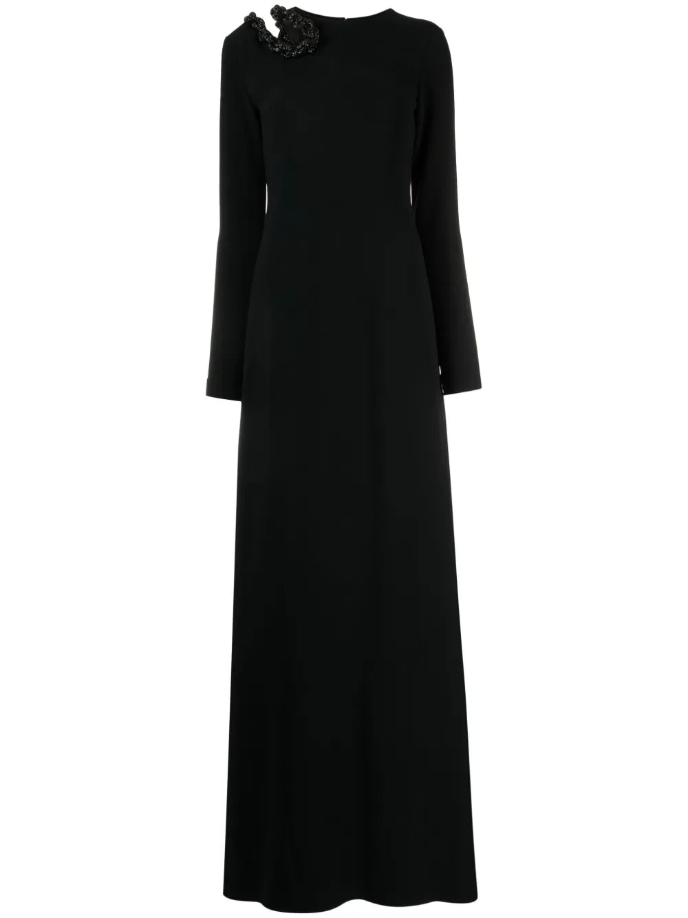 Crystal-Embellished Cut-Out Maxi Dress