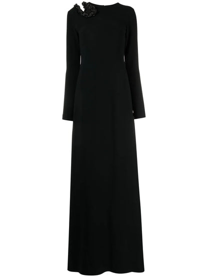 Crystal-Embellished Cut-Out Maxi Dress