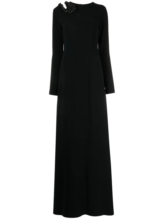 Crystal-Embellished Cut-Out Maxi Dress