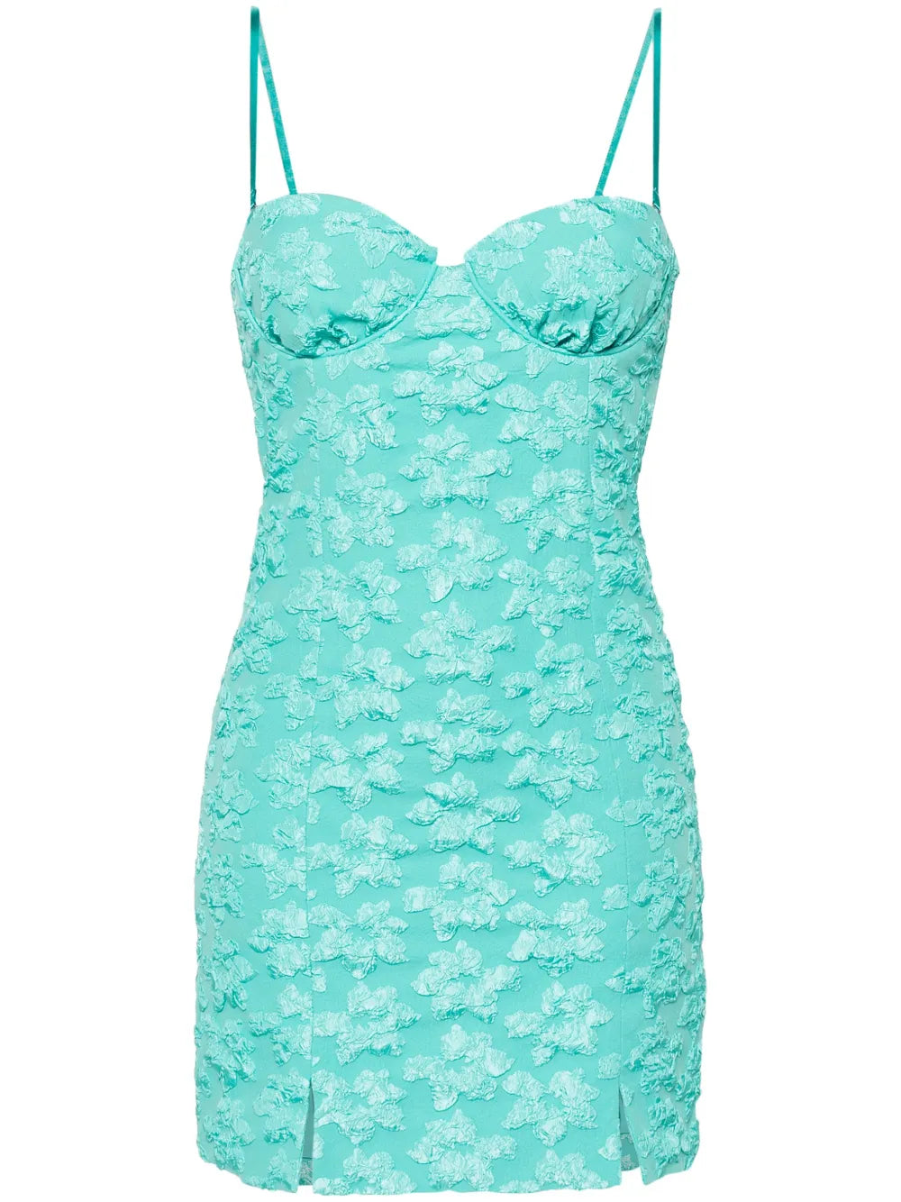 Floral-Appliqué Minidress
