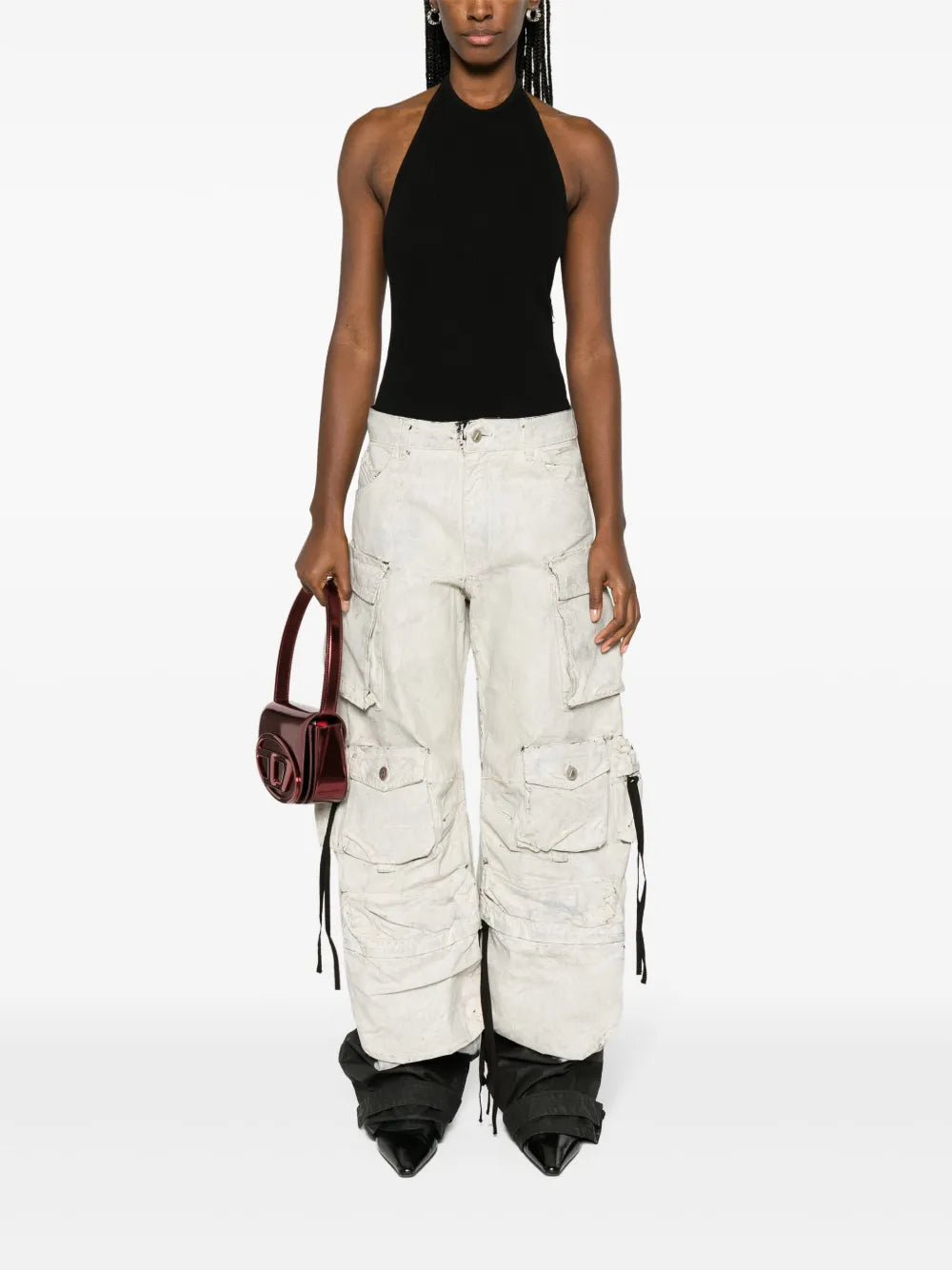 Fern Painted Wide-Leg Jeans