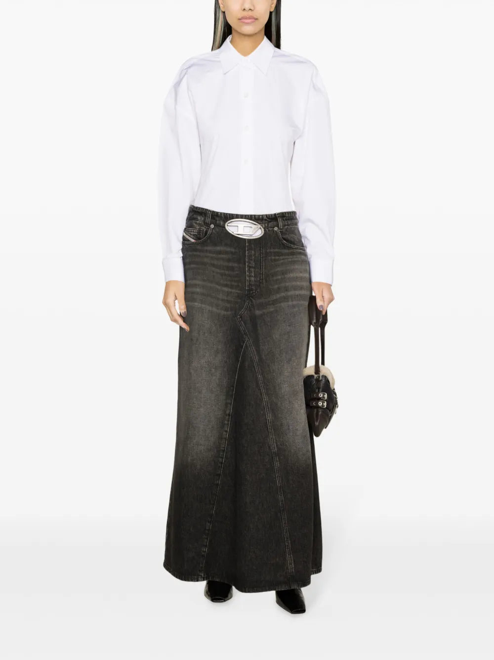 De-Pago Denim Maxi Skirt