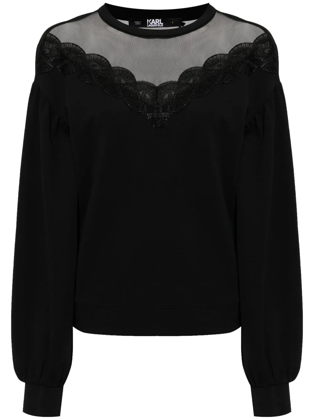 Sheer-Panel Sweatshirt