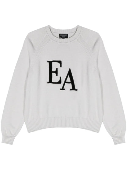 Logo-Patch Crew-Neck Jumper