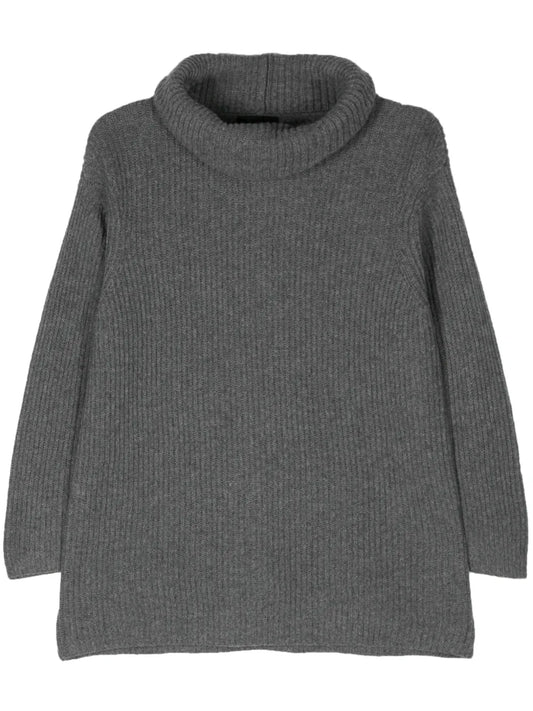 Roll-Neck Ribbed-Knit Jumper