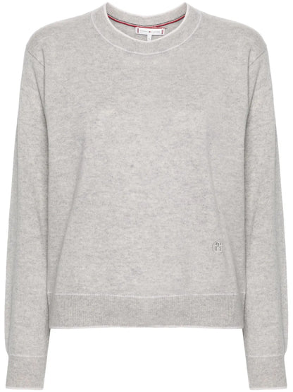 Logo-Embroidered Cashmere Jumper