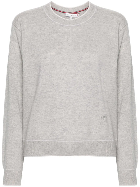 Logo-Embroidered Cashmere Jumper