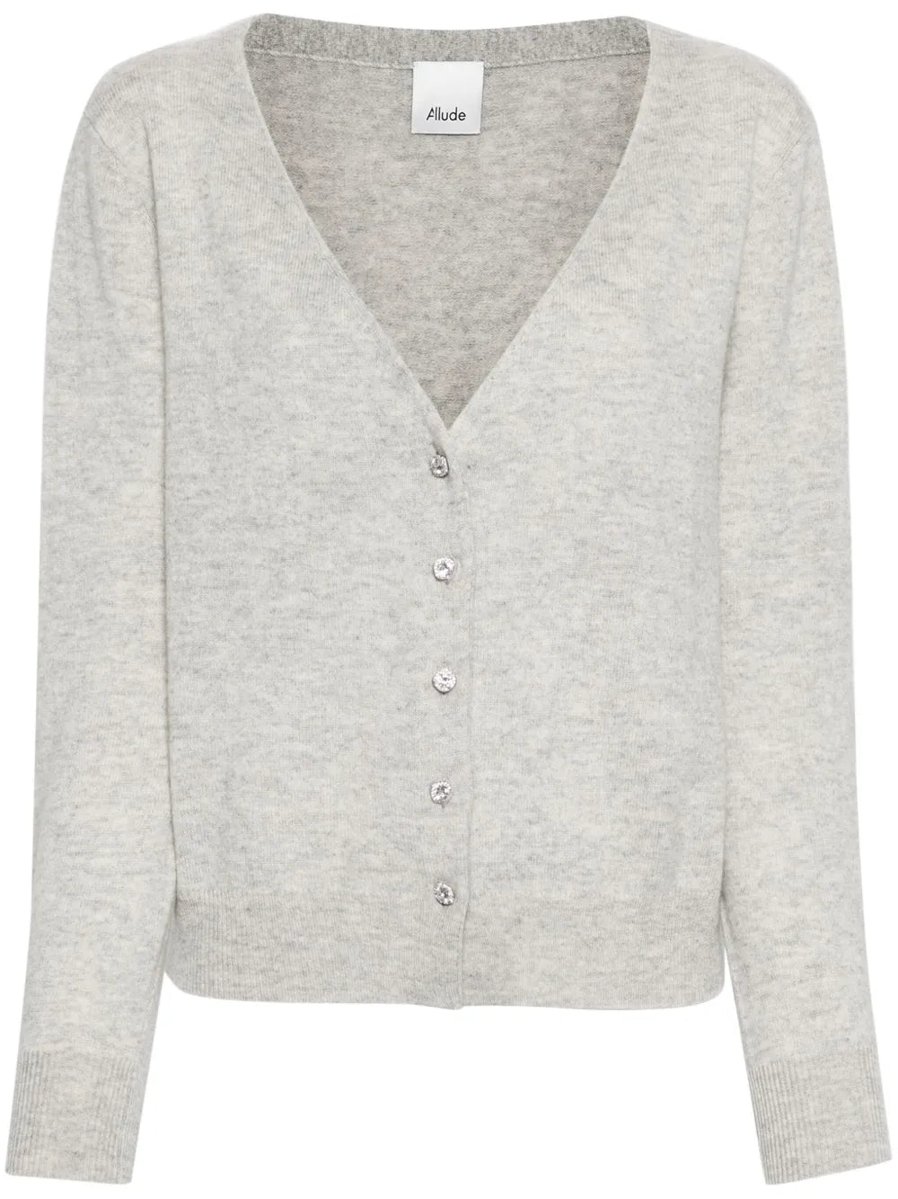 V-Neck Fine-Knit Cardigan