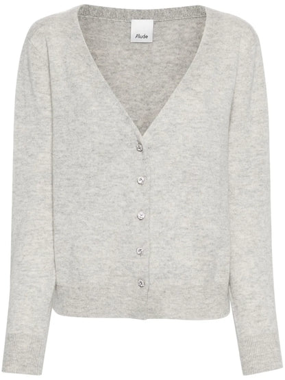 V-Neck Fine-Knit Cardigan