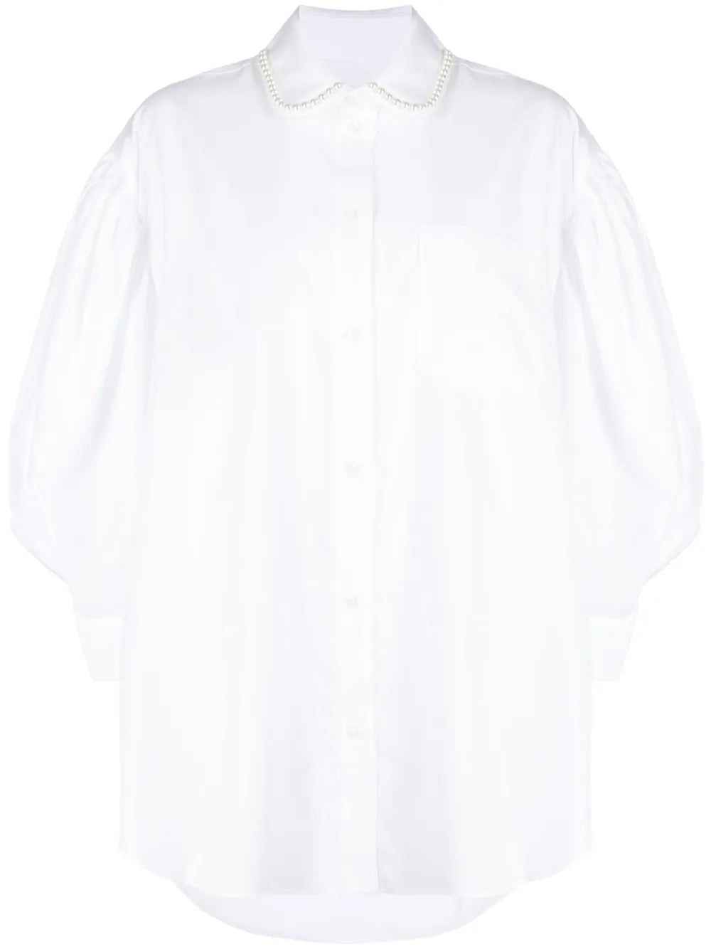 Pearl-Embellished Cotton Shirt