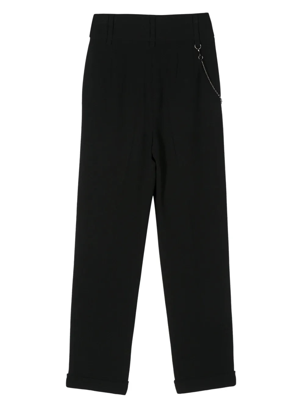 Pleat-Detail Straight-Leg Trousers