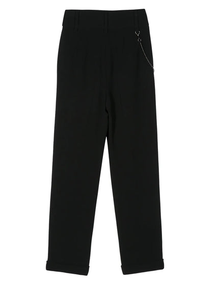 Pleat-Detail Straight-Leg Trousers