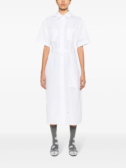 Cotton Midi Shirt Dress