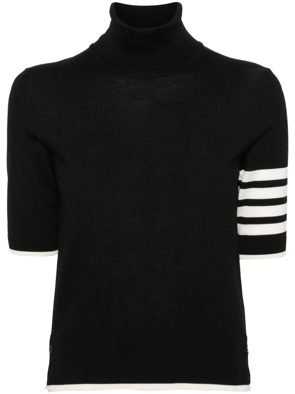 Stripe-Detailing Short-Sleeve Jumper