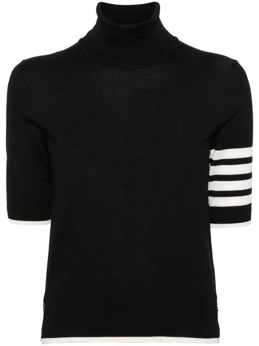 Stripe-Detailing Short-Sleeve Jumper