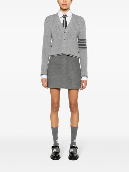 Cropped Cable-Knit Cardigan