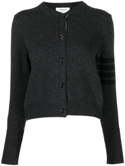 Stripe-Detailing Wool Cardigan