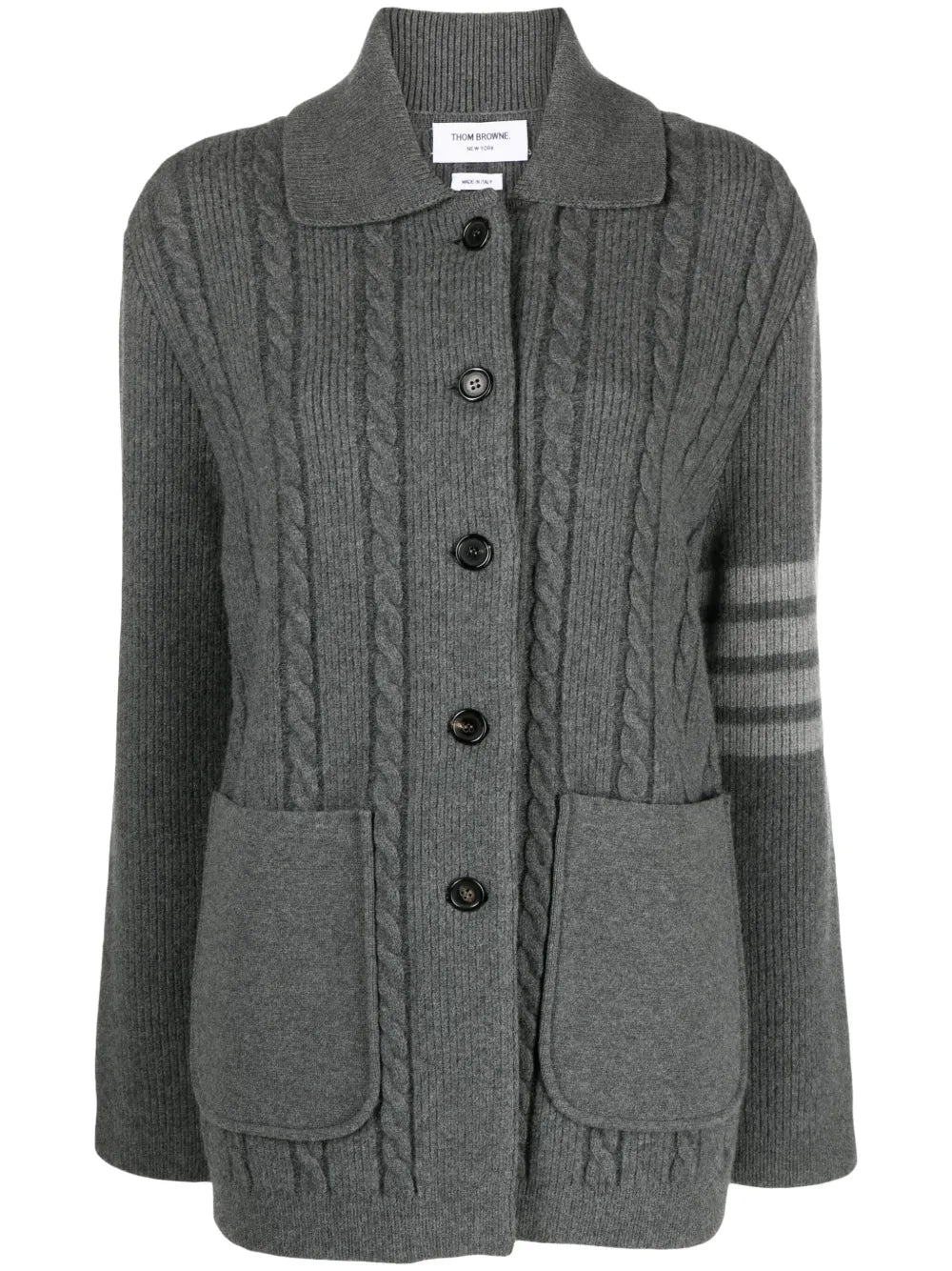 Cable-Knit Bomber Jacket