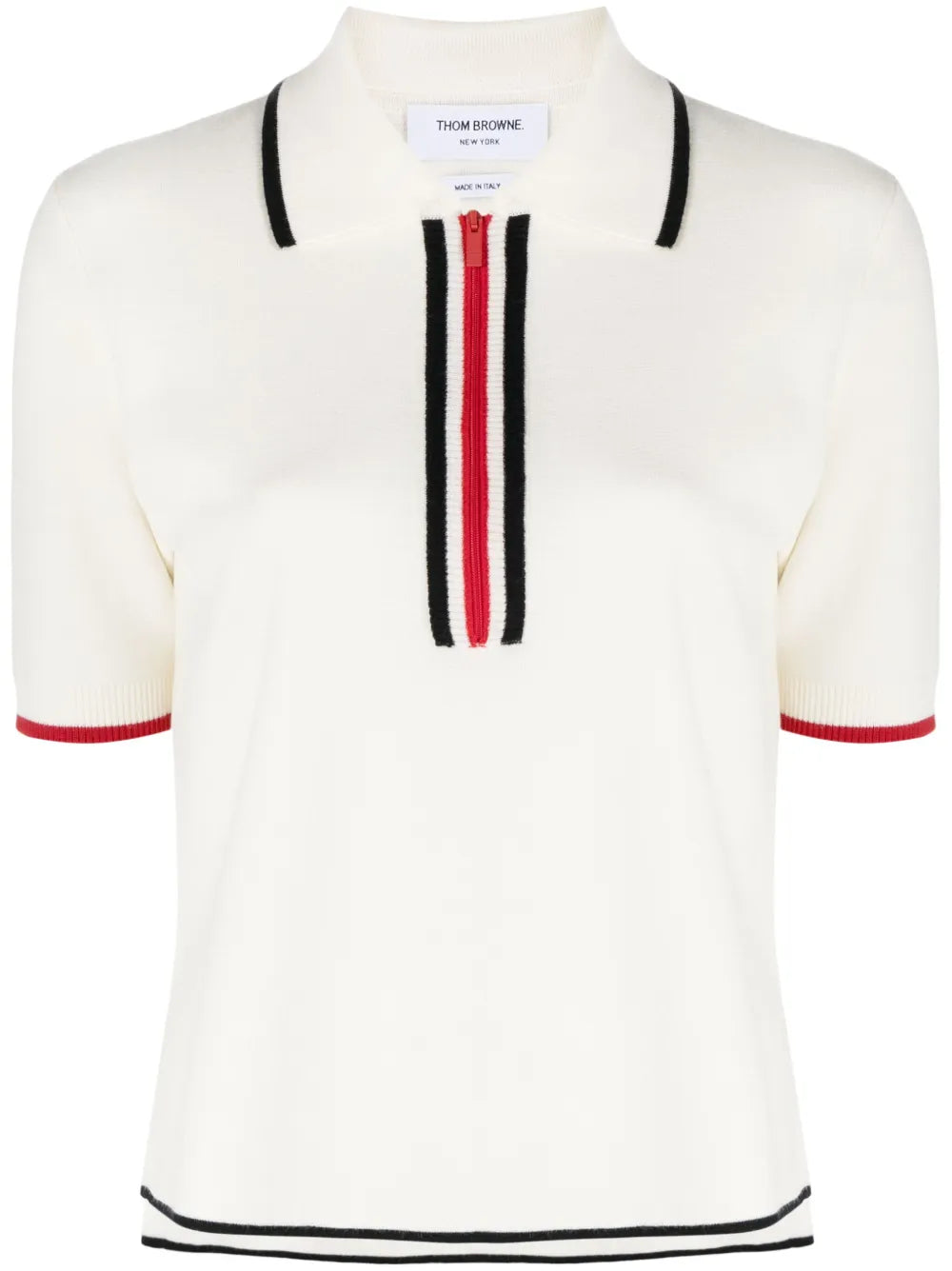 Rwb-Striped Virgin Wool Polo Shirt
