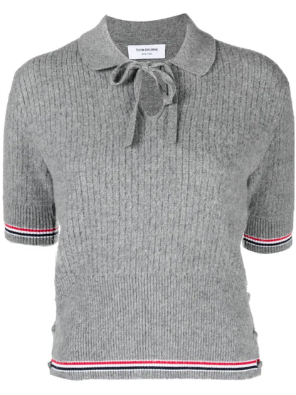 Rwb-Stripe Knitted T-Shirt