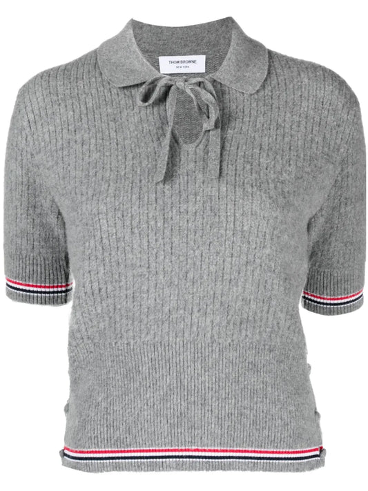 Rwb-Stripe Knitted T-Shirt