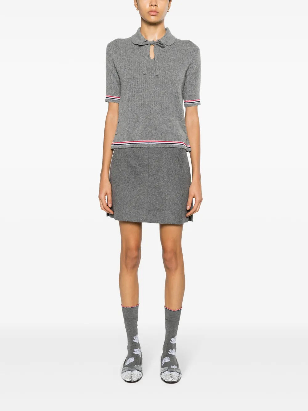 Rwb-Stripe Knitted T-Shirt