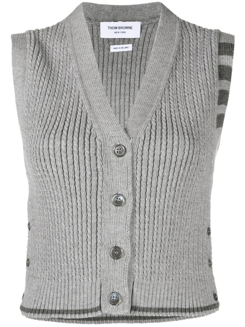 4-Bar Stripe Intarsia-Knit Vest