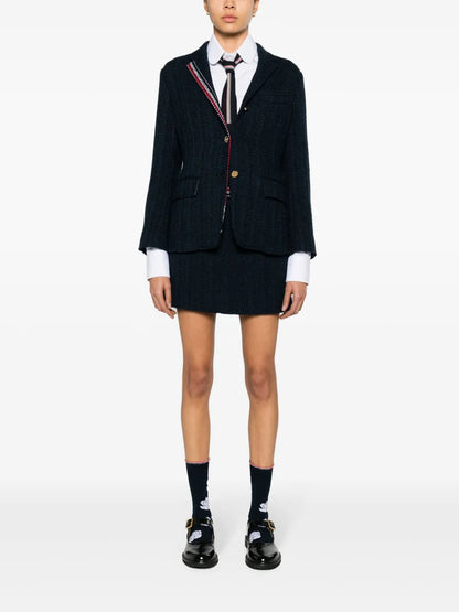 Rwb-Striped Tweed Blazer