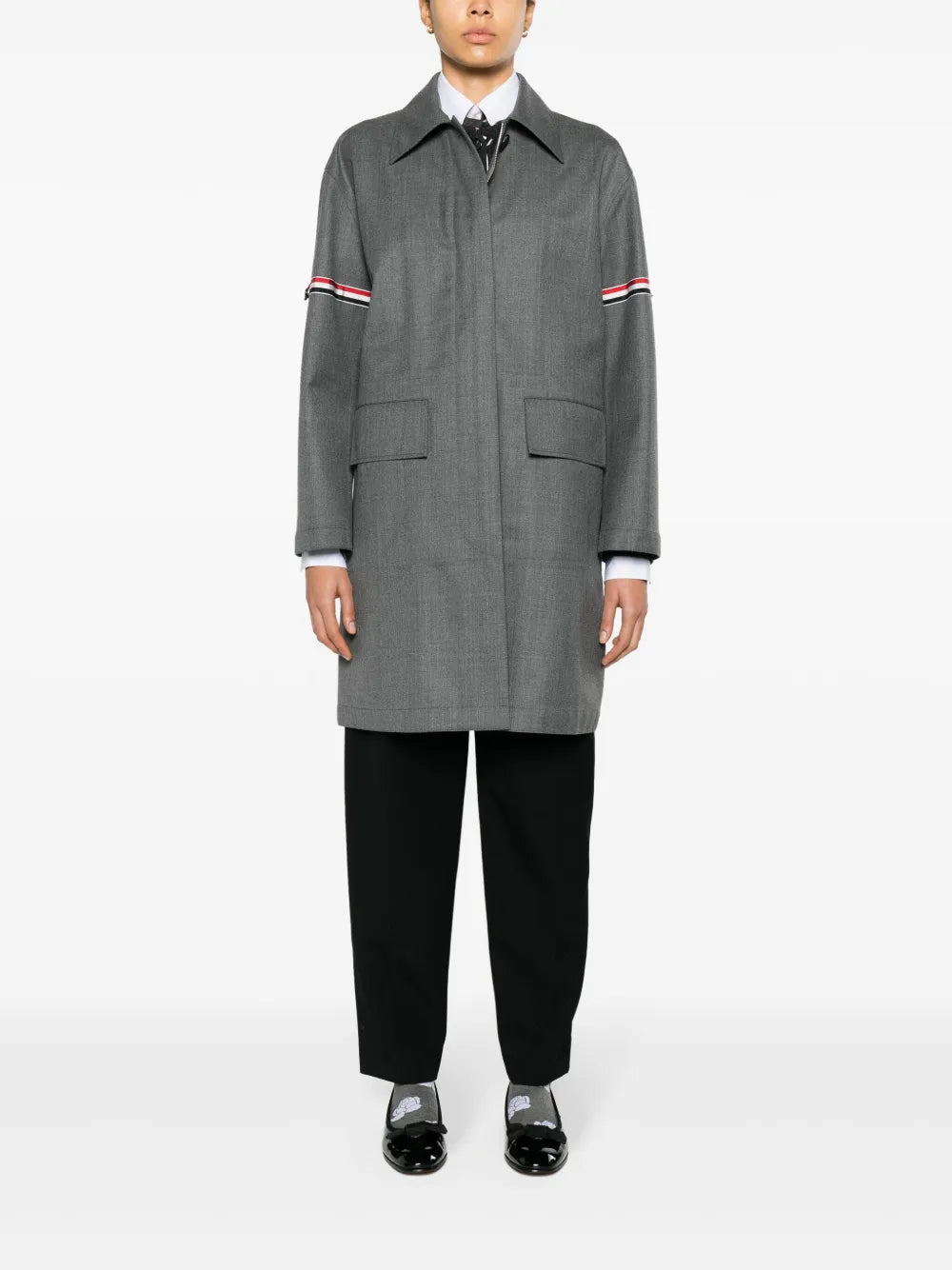 Rwb-Stripe Twill Coat