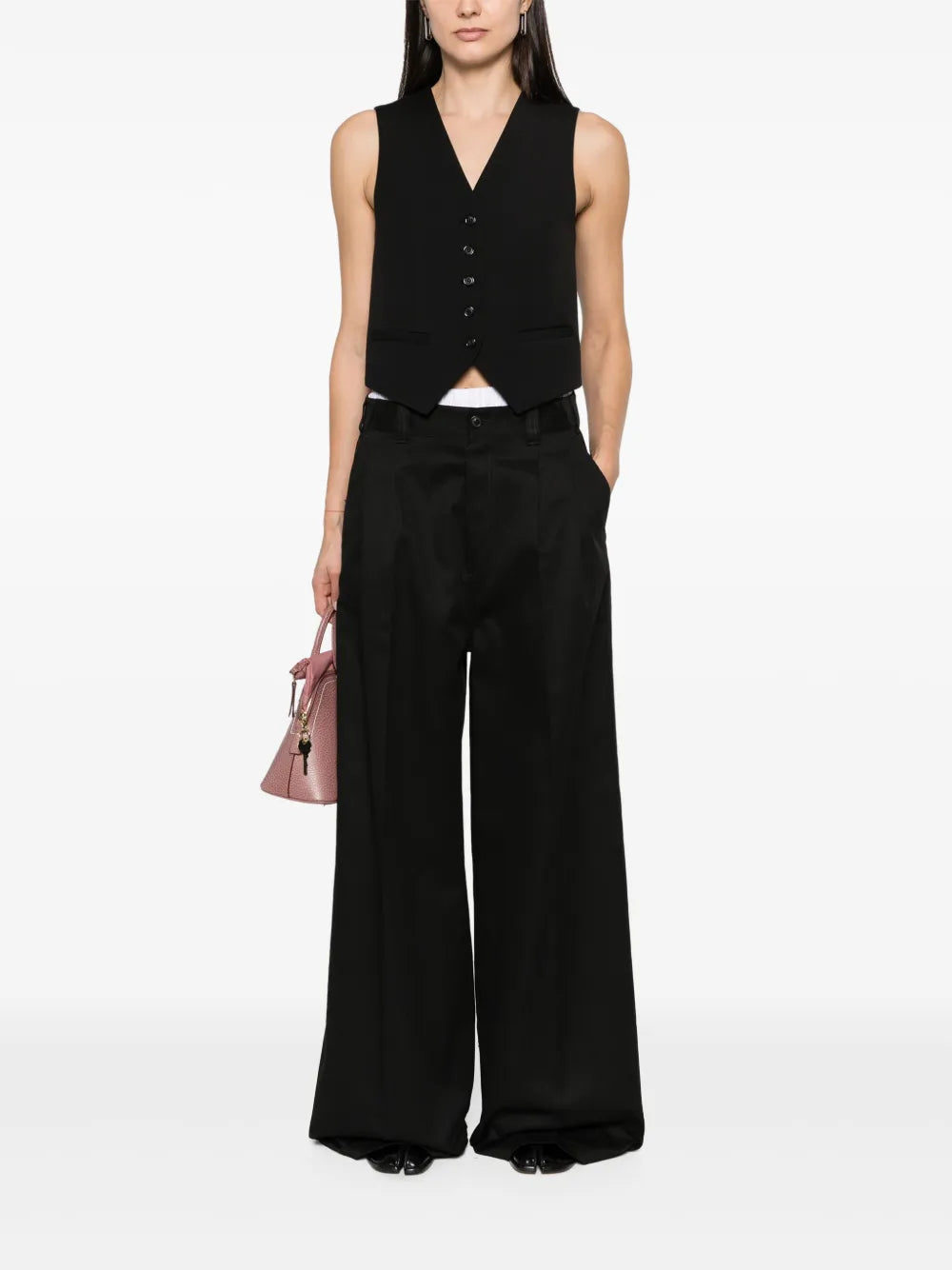 Yoke Wide-Leg Trousers