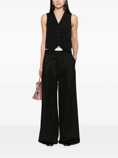 Yoke Wide-Leg Trousers