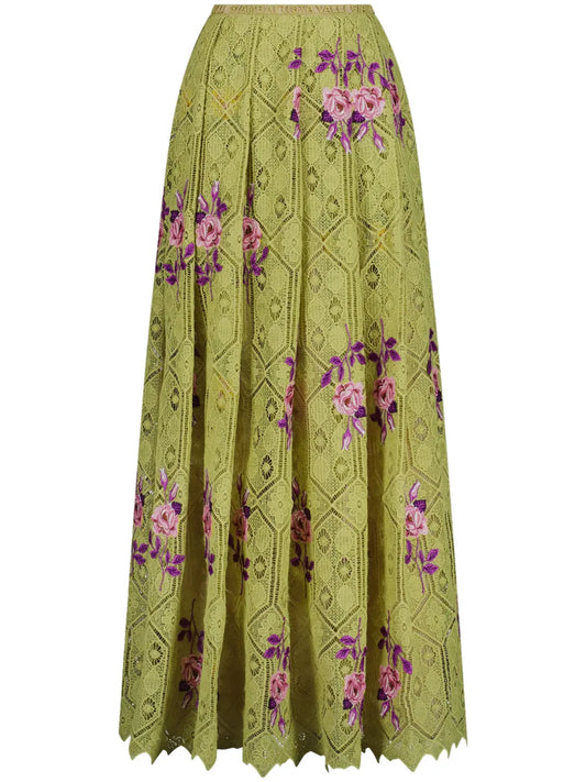 Pensée Sauvages Macramé Maxi Skirt