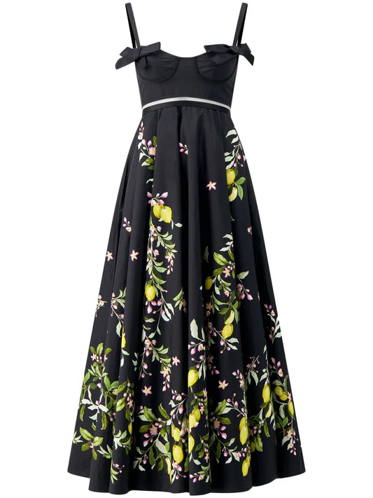 Saint-Tropez Floral-Print Flared Midi Dress