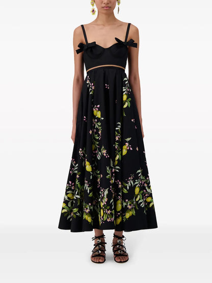 Saint-Tropez Floral-Print Flared Midi Dress