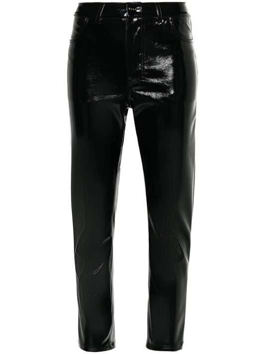 Faux-Leather Trousers