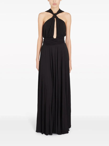Laced Knot-Detail Maxi Dress