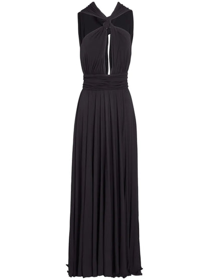 Laced Knot-Detail Maxi Dress