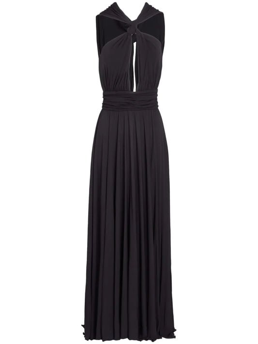 Laced Knot-Detail Maxi Dress