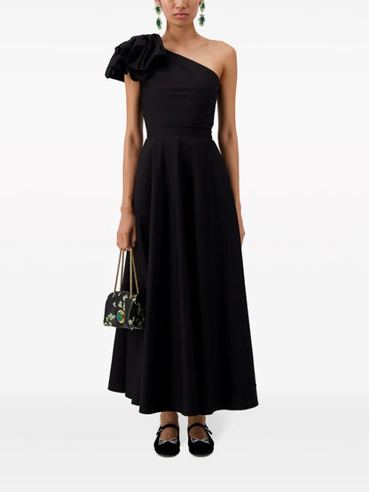 One-Shoulder Bow Maxi Dress