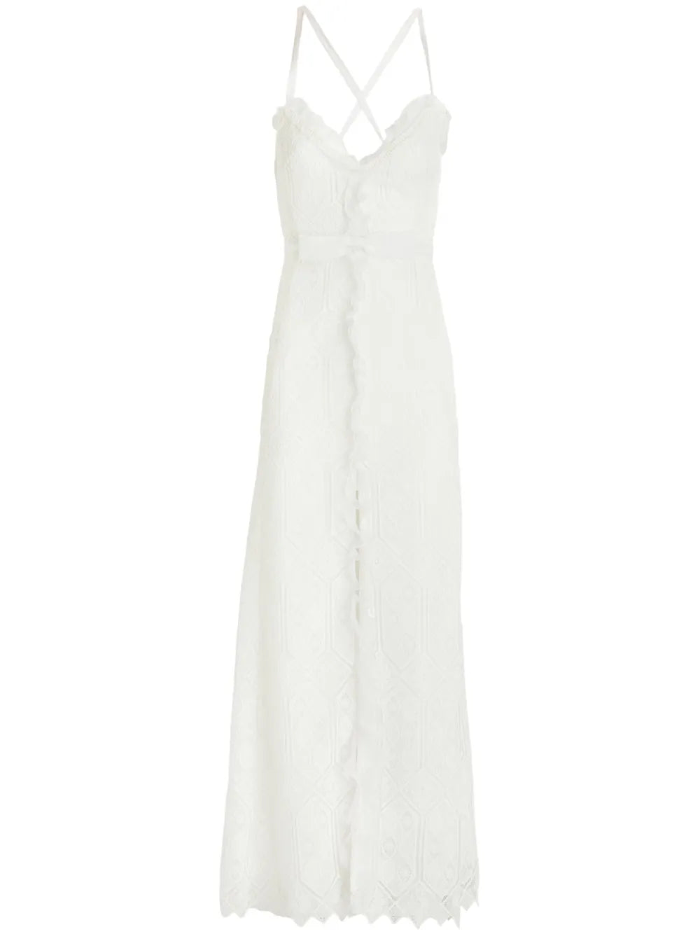 Corded-Lace Sleeveless Maxi Dress