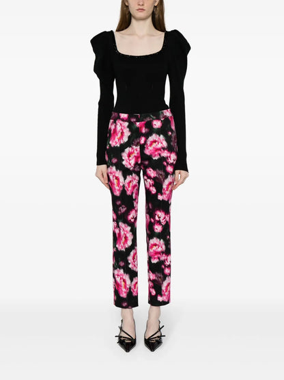 Daphne Floral-Print Straight Trousers