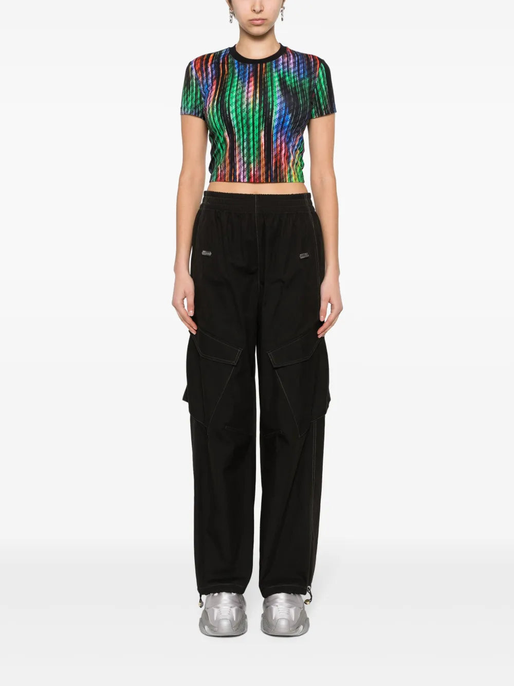 All-Over Logo-Print Cropped Top