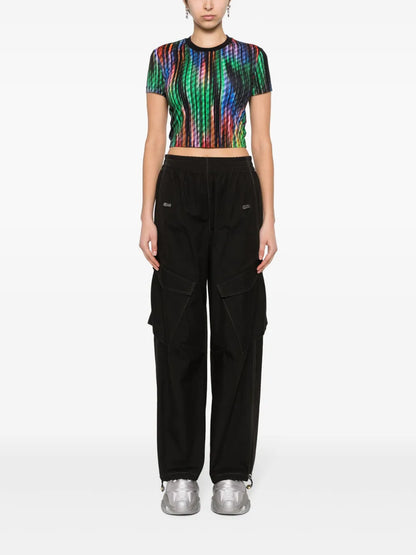 All-Over Logo-Print Cropped Top