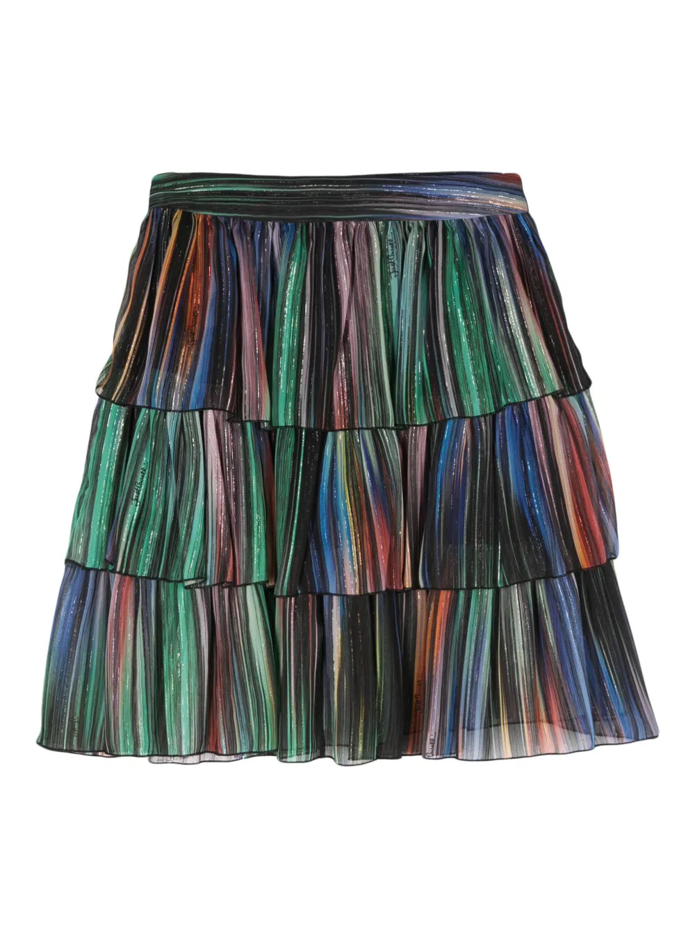 Ruffled Striped Skirt