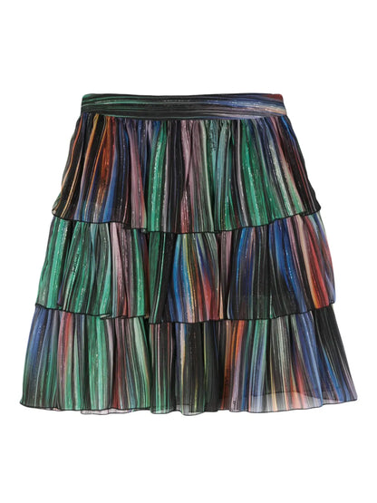 Ruffled Striped Skirt