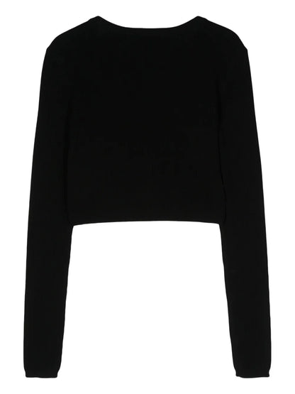 Logo-Plaque Cropped Cardigan