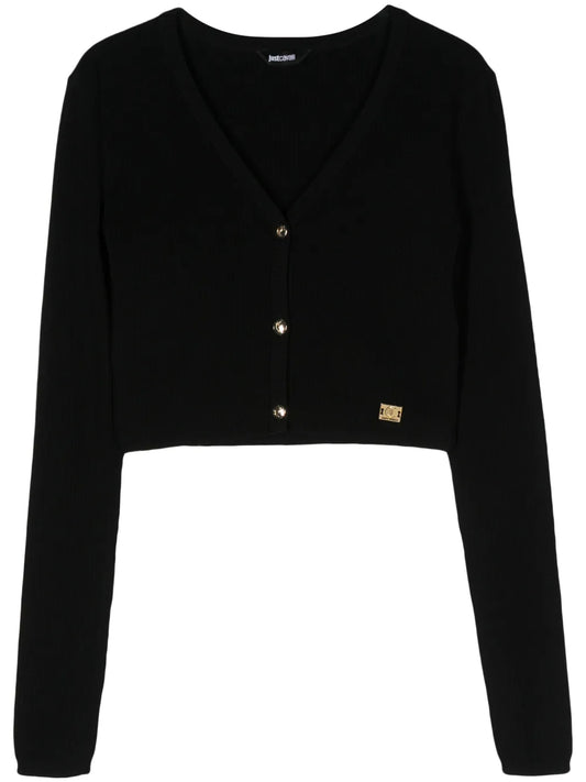 Logo-Plaque Cropped Cardigan