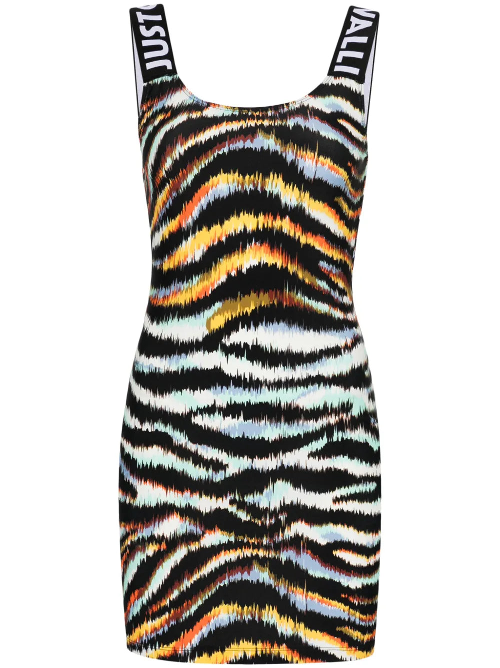 Ikat-Print Jersey Mini Dress